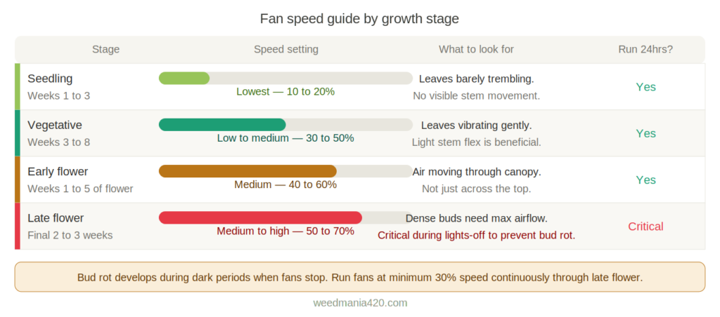weedmania-oscillating-fans-speed-guide Oscillating fan speed settings by cannabis growth stage